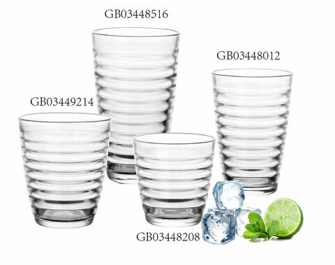 Japan style round circle shape glass tumbler with multi sizes