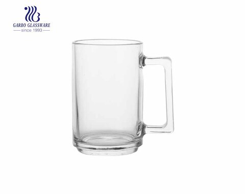 clear glass beer mug available cuatom printing design beer cup with handle