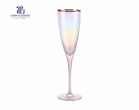 270ml Colorful Iridescent Electroplated Vintage Champagne Flutes