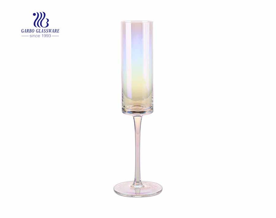 270ml Colorful Iridescent Electroplated Vintage Champagne Flutes