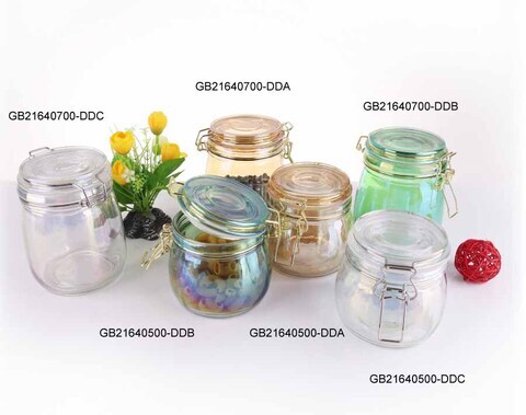 700ml plating glass storage jars cheap glass storage jars