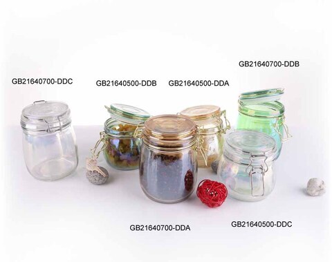 hot sale plating glass storage jars with high quality 