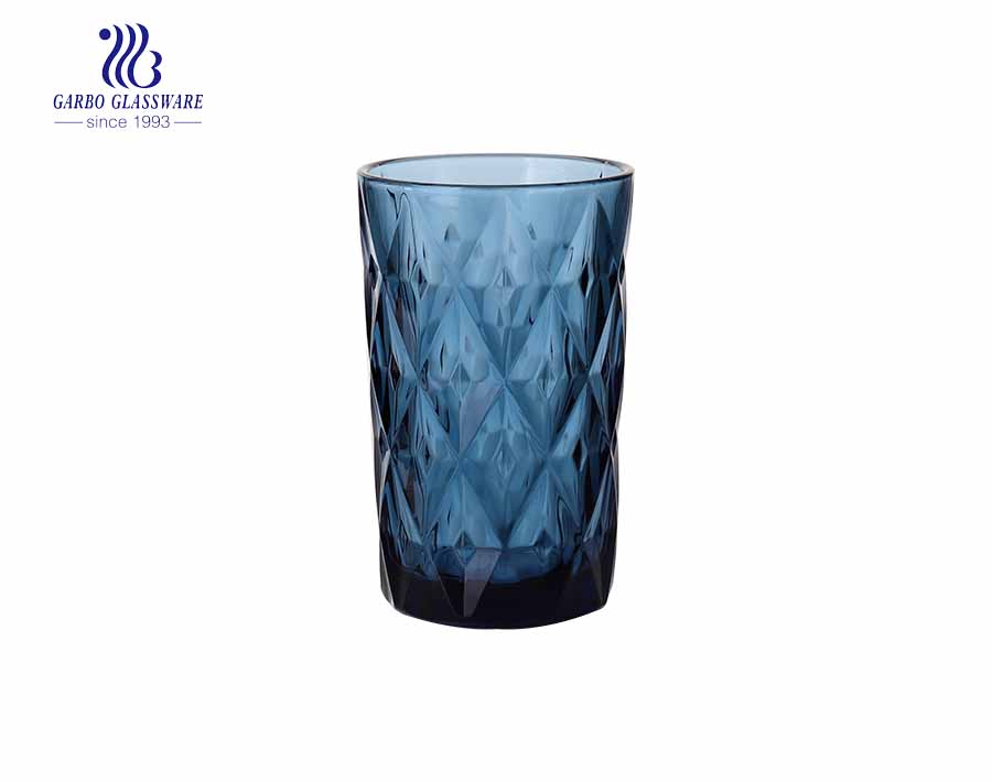 150ml solid color dark blue champagne glass cups with new diamond designs