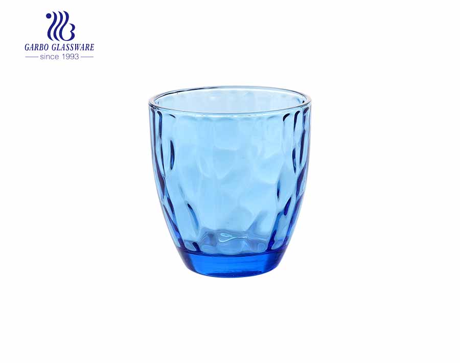 Vasos de agua de vidrio de 350 ml de color púrpura