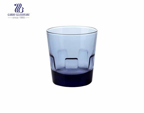 Bicchieri in vetro whisky rock da 200 ml di colore blu per bar