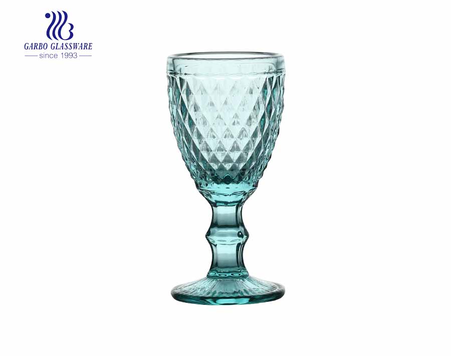 2oz small stemmed Shot Glass for bar with sky blue color