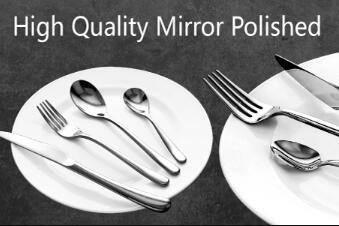 Different variations on handles of stainless steel cutlery to attract different people