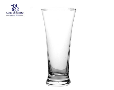 Vaso de vidrio de cerveza Pilsner sin plomo de cristal transparente