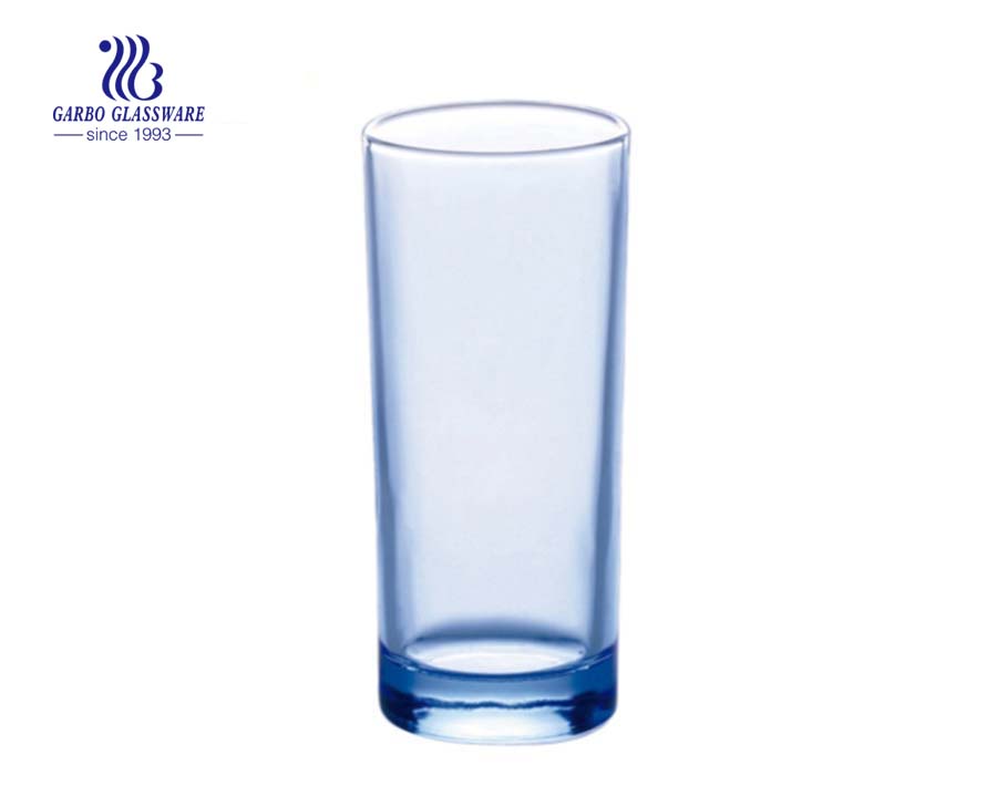 Luxury tinted color blue glass tumbler