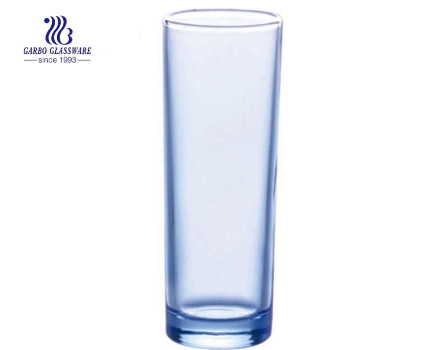 Luxury tinted color blue glass tumbler