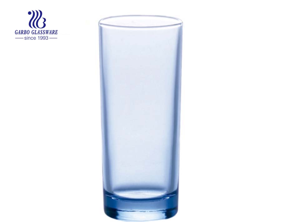 Luxury tinted color blue glass tumbler
