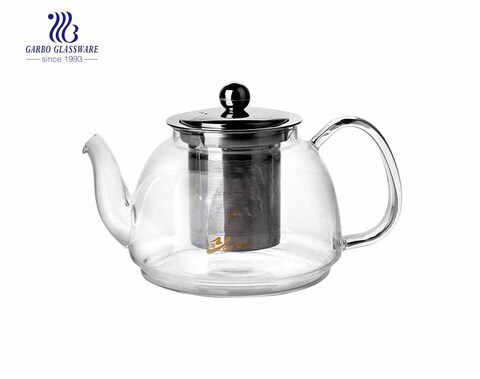 Pichet à eau en verre Pot à thé en verre Pot à café en verre avec filtre en acier inoxydable