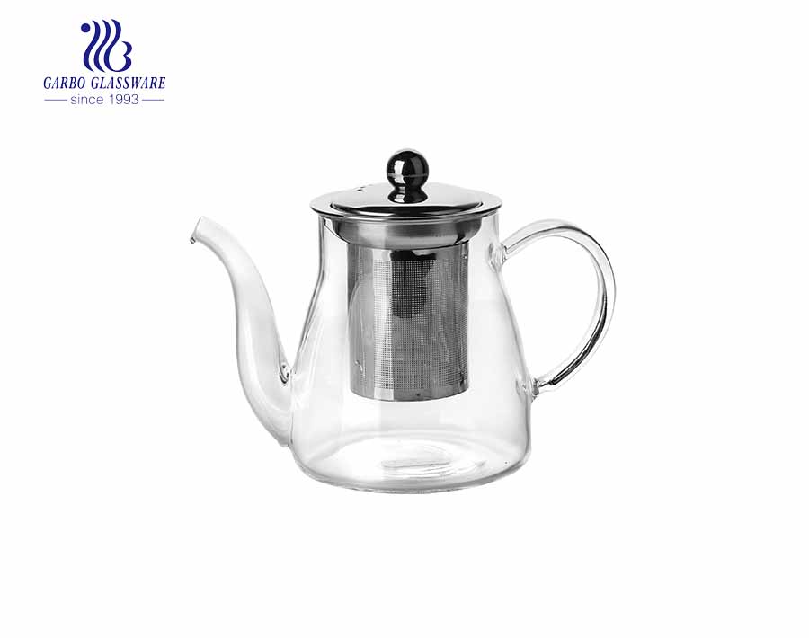 Glass Water Pitcher Glass Tea Pot Glass Tea Coffee Pot with Stainless Steel Filter