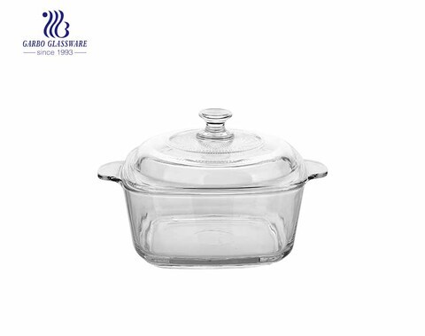 1540ML Casserole en verre de cuisson Plat en verre trempé