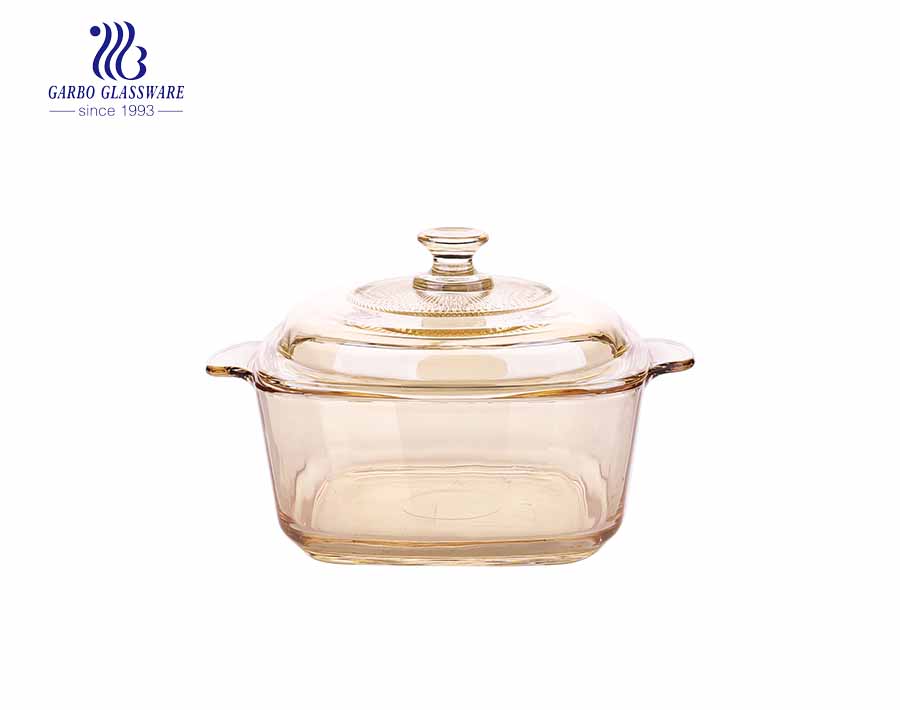 1540ml Ion-electroplated  Baking Glass Casserole Dish Tempered Glassware