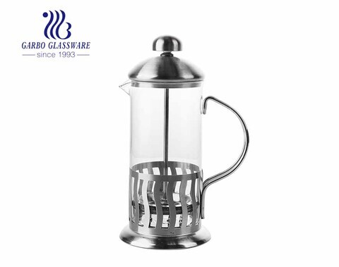 Cafetera de vidrio de borosilicato alto olla de prensa francesa