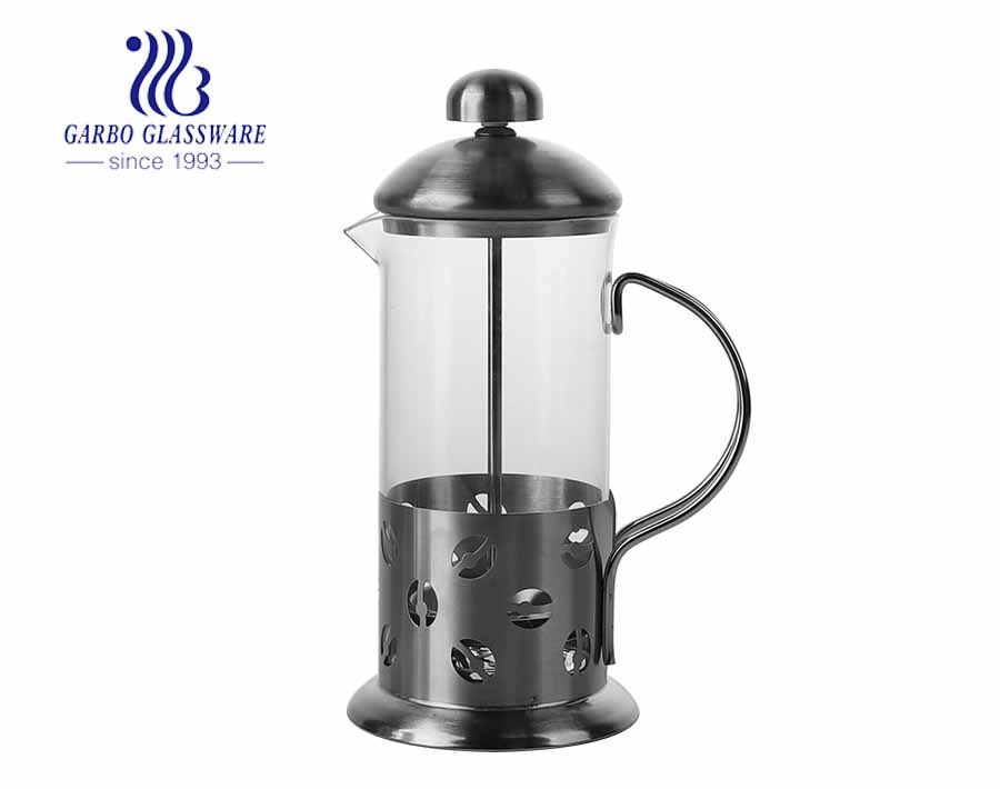 Borosilicate échantillon gratuit presse française pot de qualité alimentaire cafetière en verre café piston