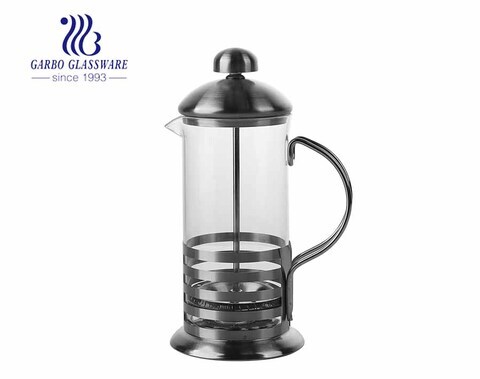 12.5 Unzen hitzebeständige Glas French Press Pot High Borosilicate Kaffeemaschine