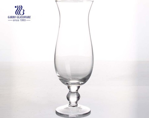 23oz wholesale clear hurricane glass for branded custom logo