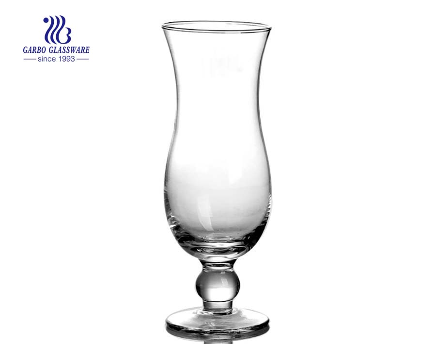 23oz wholesale clear hurricane glass for branded custom logo
