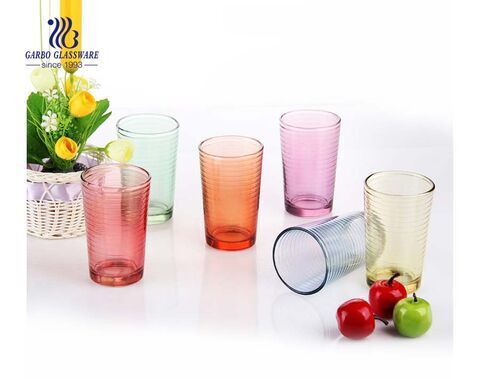 Promotional event food safe spraying colorful glass tumbler
