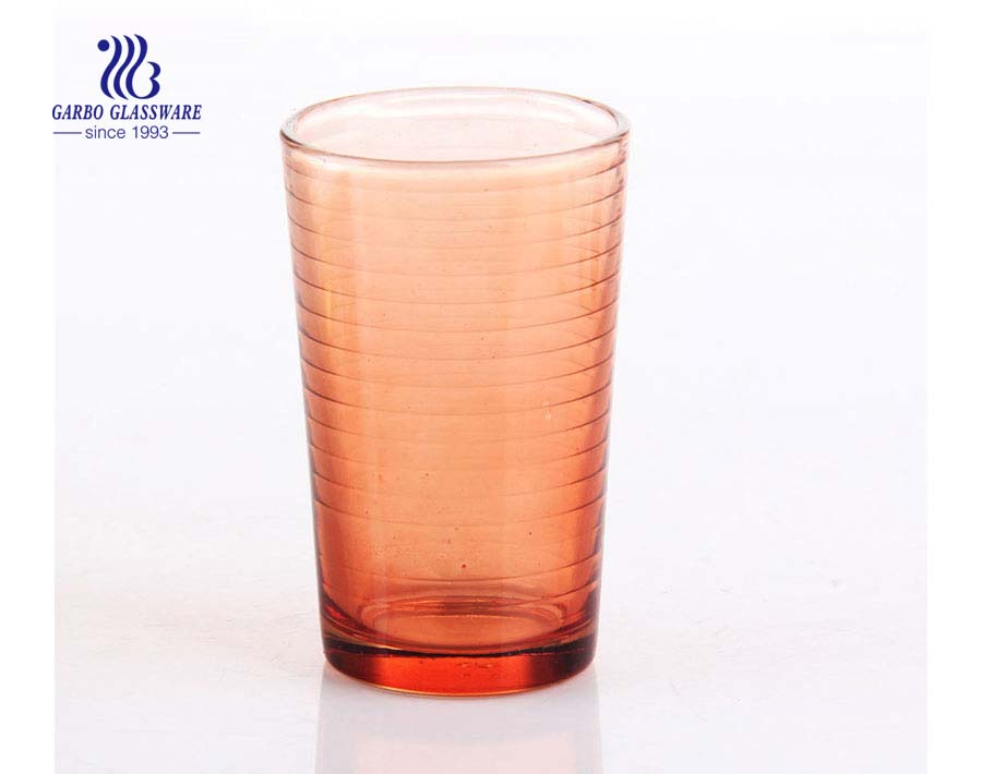 Promotional event food safe spraying colorful glass tumbler