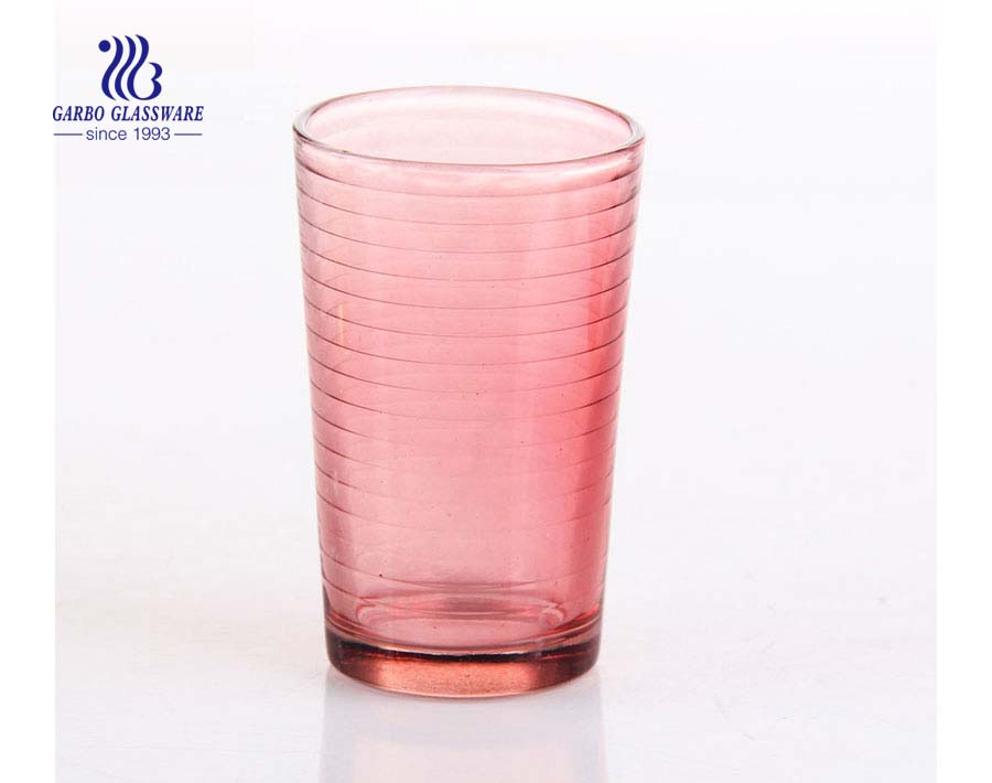 Promotional event food safe spraying colorful glass tumbler