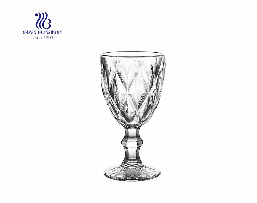 5.81oz Perigord Flute Vintage Absinthe Glass Stemware with Diamond design