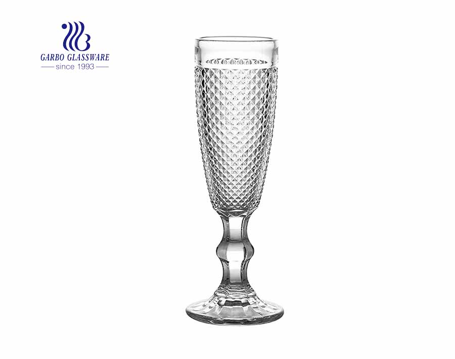 5.81 oz flûte périgourdine en verre à absinthe vintage avec design diamant