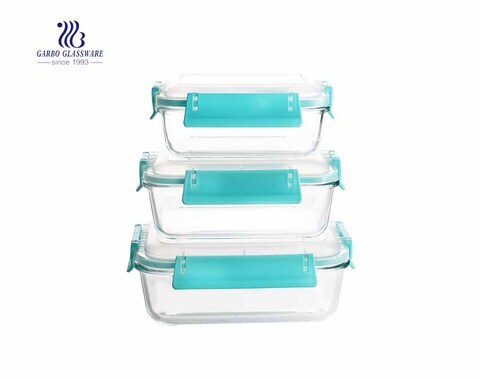 3 cái Pyrex kính chống rò rỉ nướng hộp ăn trưa cho cắm trại