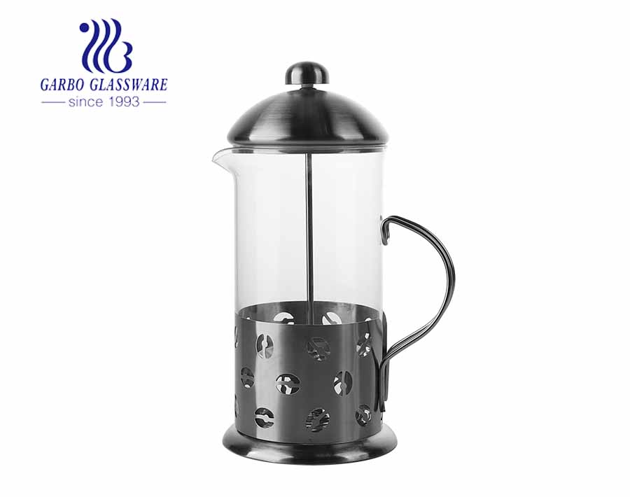 Outil de fabrication de café en pot filtrant français à haute teneur en borosilicate