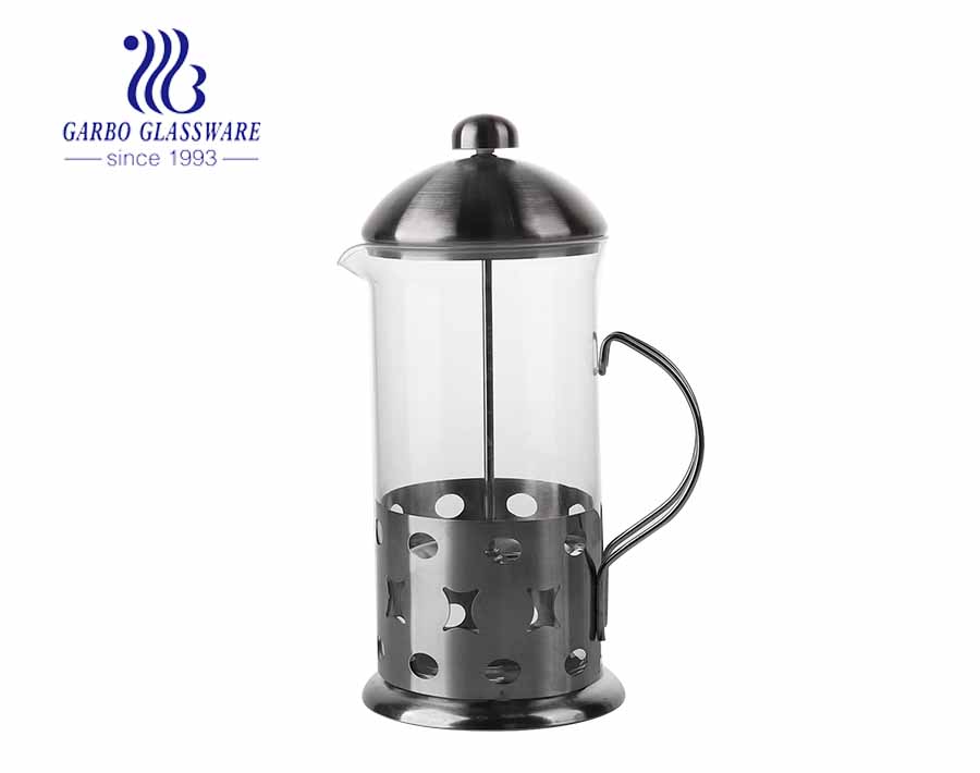 Outil de fabrication de café en pot filtrant français à haute teneur en borosilicate