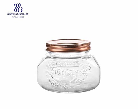 750ml Wholesale Glass Round Storage Jar for Home Use 