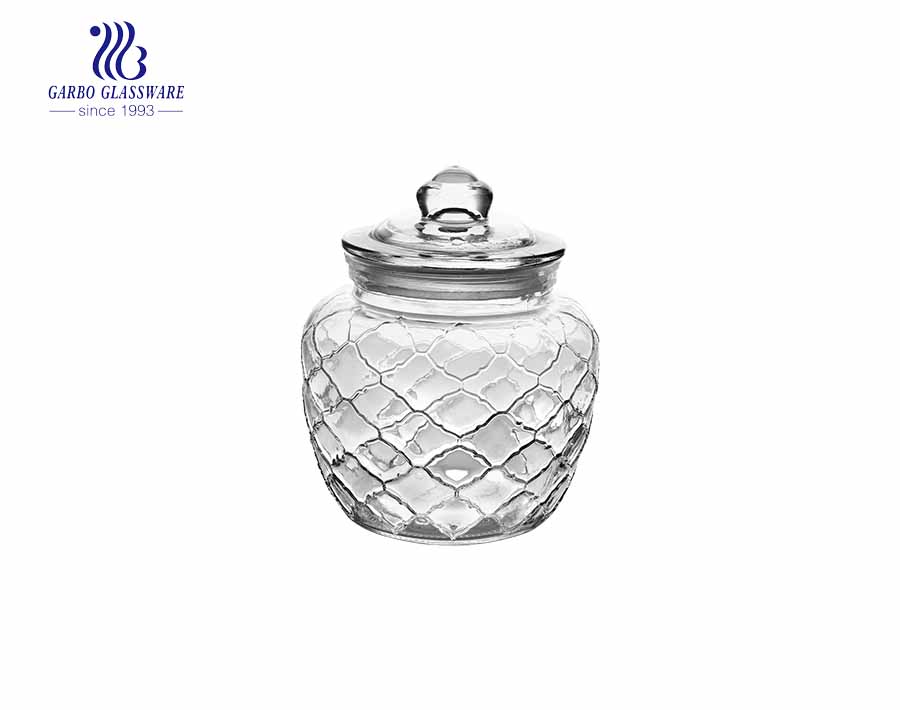 750ml Wholesale Glass Round Storage Jar for Home Use 