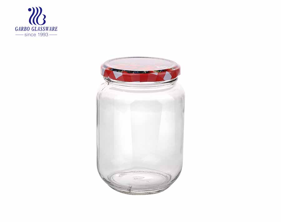 Pot de stockage rond en verre 750ml en gros pour un usage domestique