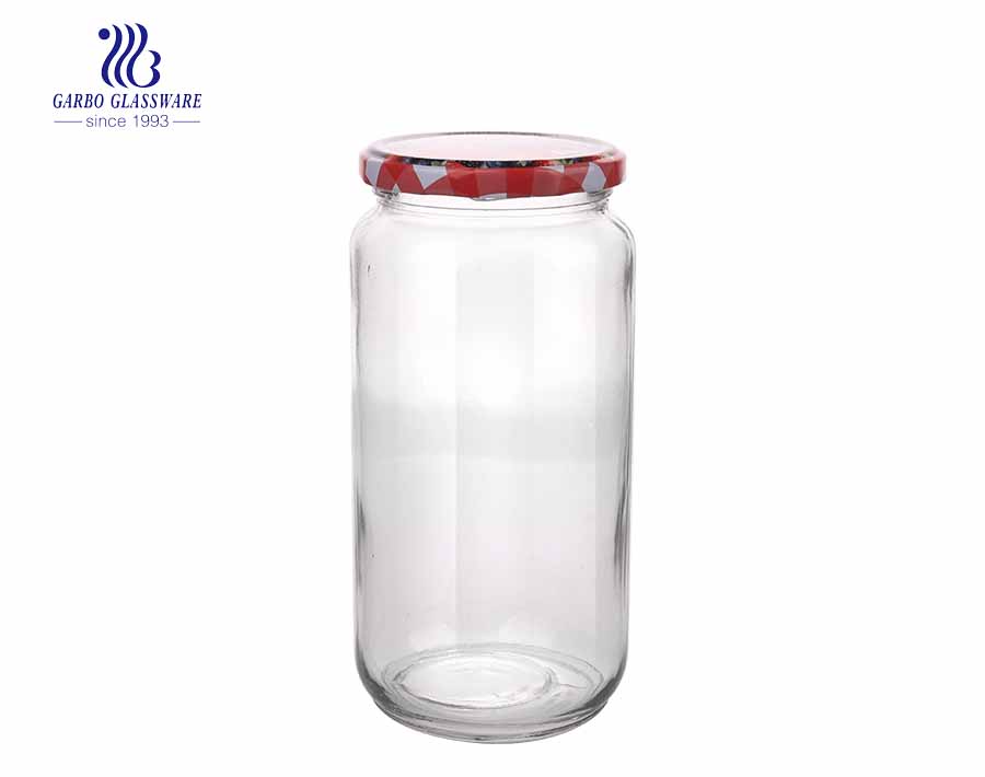 Pot de stockage rond en verre 750ml en gros pour un usage domestique