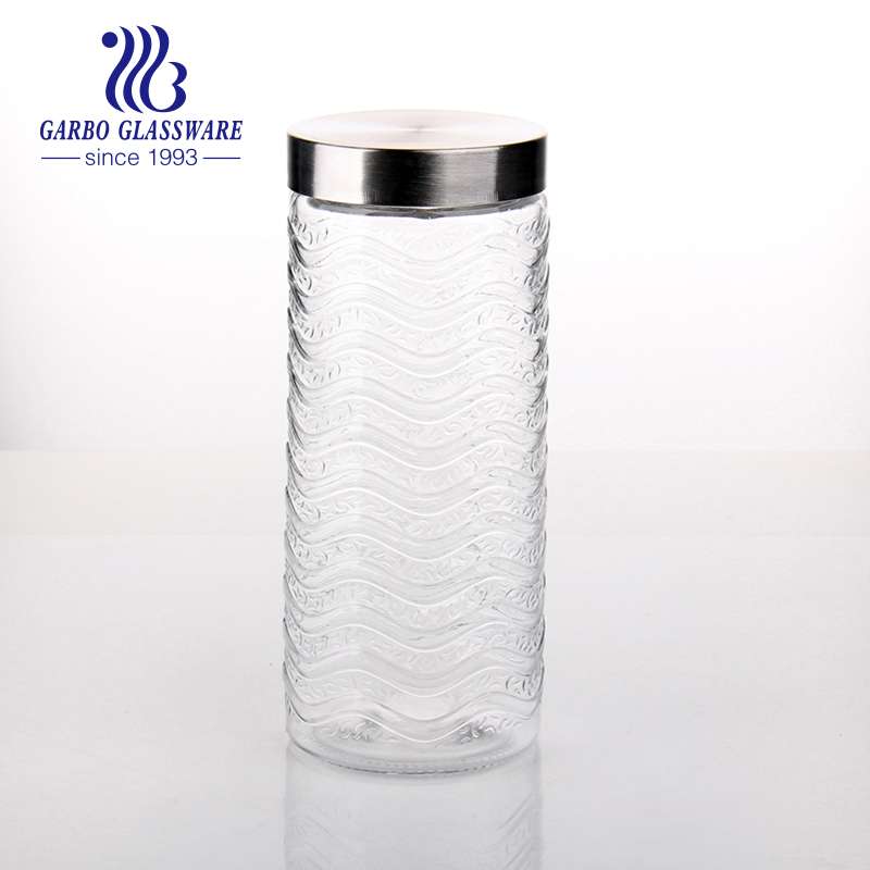 2000ml big high quality storage jars with good price new design glass candy jars