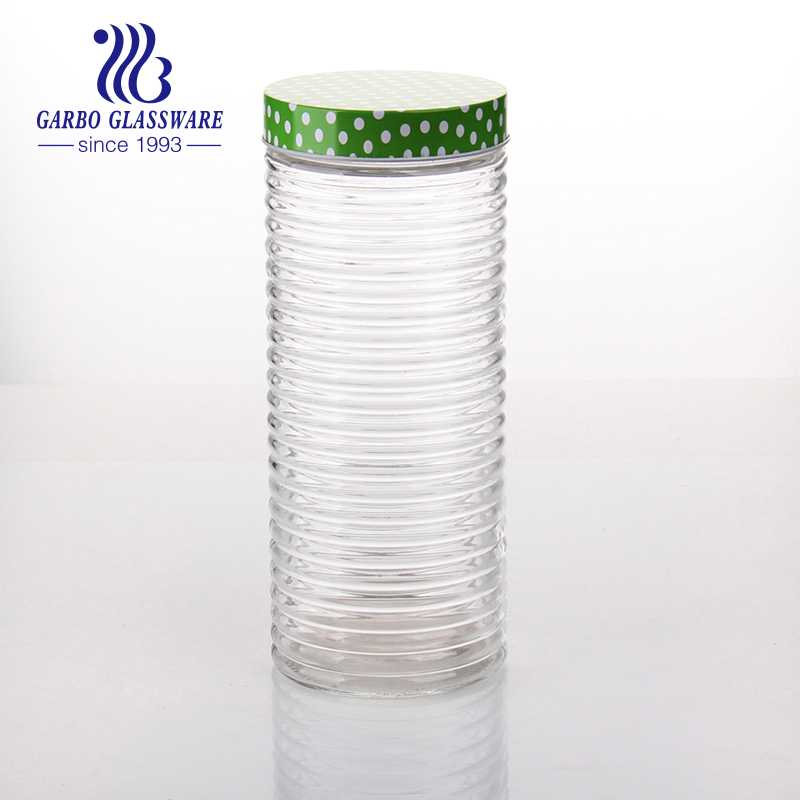 2000 ml de armazenamento de cozinha de comida transparente frasco de vidro de mel personalizar o logotipo de armazenamento frasco de vidro