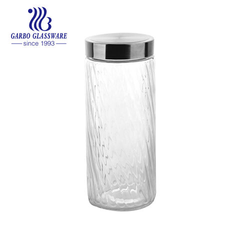 2000ml transparent food kitchen storage honey glass jar customize logo glass jar storage