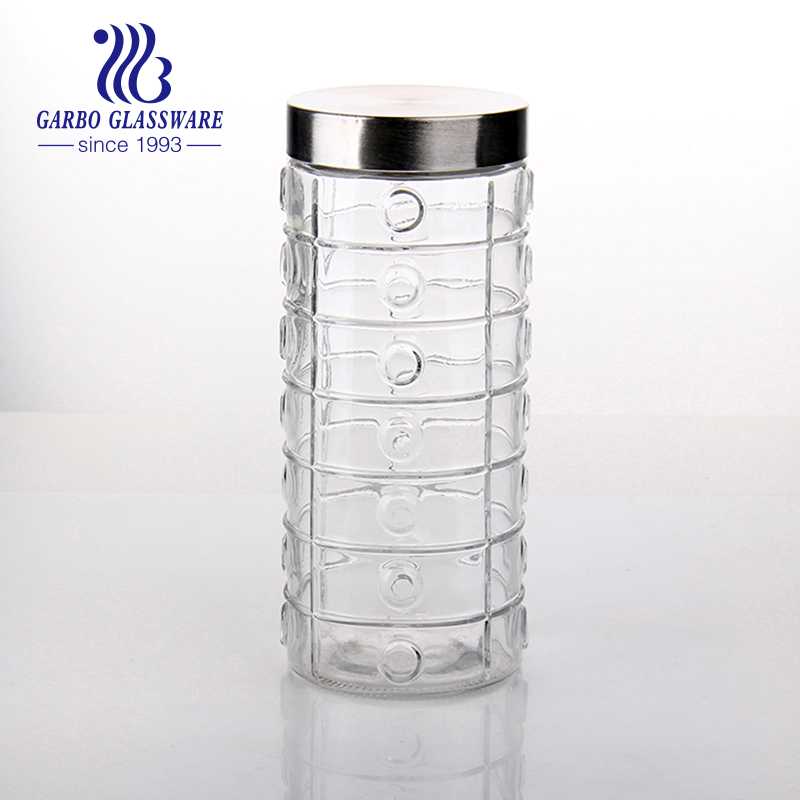 2000ml transparente Lebensmittel Küche Lagerung Honig Glas Glas anpassen Logo Glas Lagerung