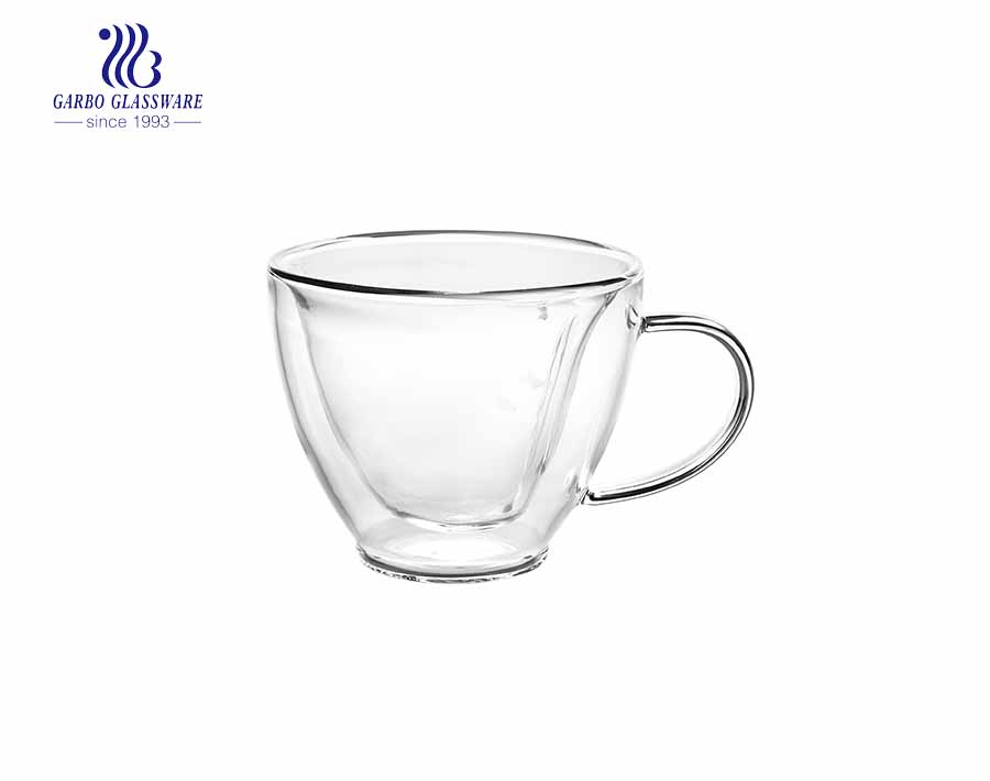 7Oz Cups Water Drinking Small  Glass Tea Cup With Handle Opal Glass Tea Mug