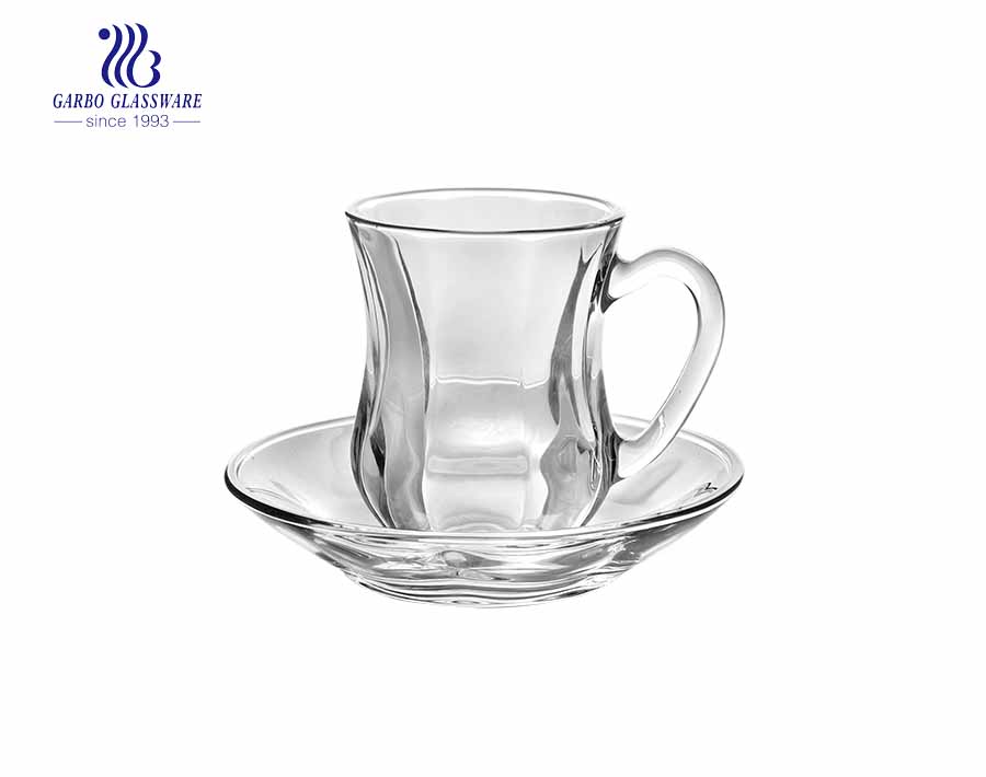 Ion Plating Mug Coffe High Glass Coffee Cup With Handle Classic Glass Mug