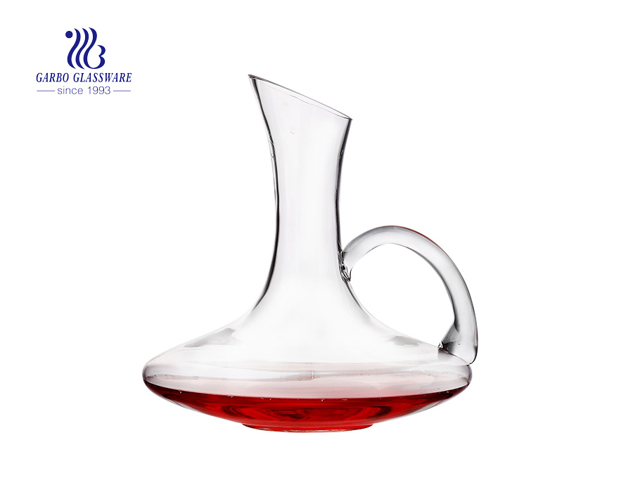Carafe en verre de vin rouge en forme de U, 2.1 litres, carafe en forme de pingouin soufflé à la main