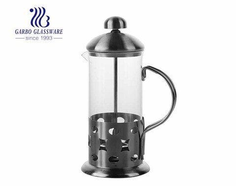 Outil de fabrication de café de pot de presse de filtre de cafetière de borosilicate élevé de borosilicate