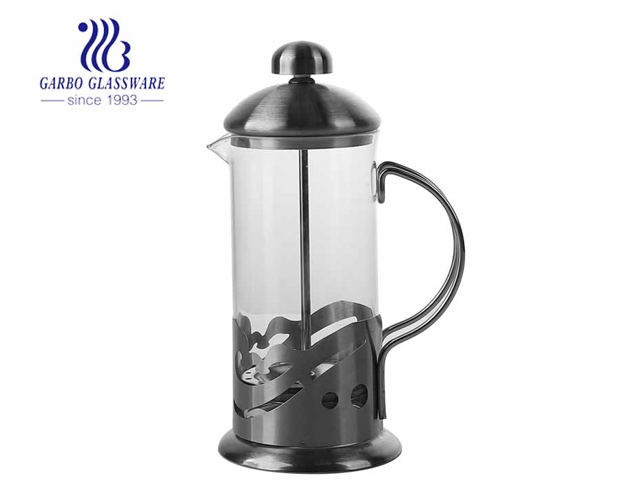 High borosilicate French Cafetiere Filter Coffee Pot French Press Pot with Dolphin Design