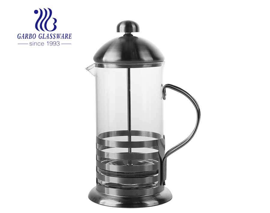 High borosilicate French Cafetiere Filter Coffee Pot French Press Pot with Dolphin Design