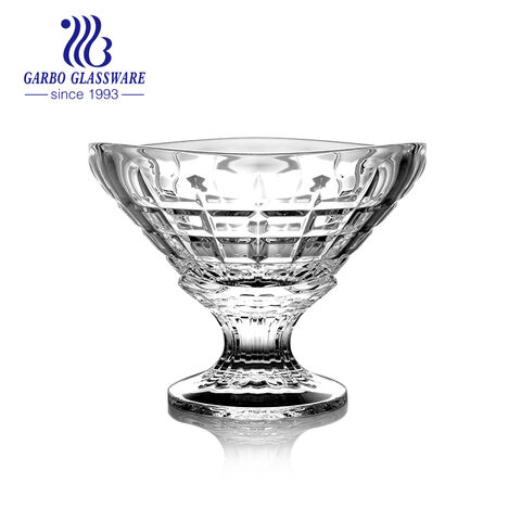 Premium Crystal Clear Glass Ice Cream Cups Footed Dessert Cups