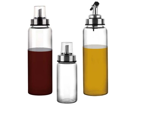 Garbo Pyrex 500ml leak proof oil bottle high borosilicate oil vinegar glass bottles