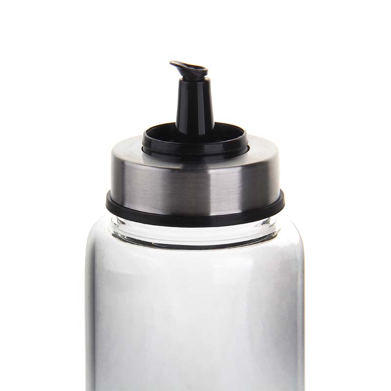 Kitchen stuff 500ml oil bottle vinegar bottle with pour and dust cover