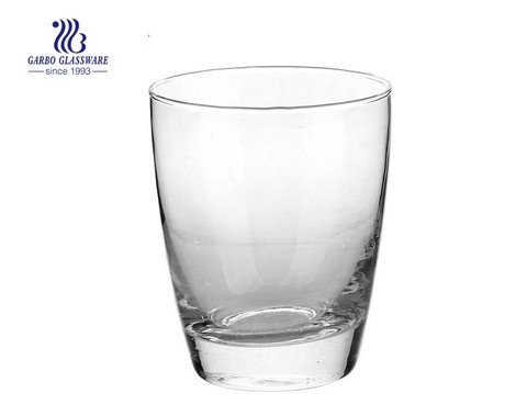 V shape clear transparent glass juice cup